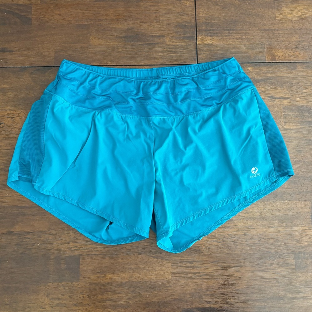 Oiselle Summer Roga shorts - coast
